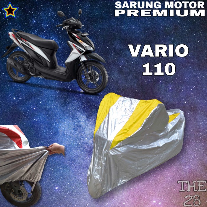 SARUNG MOTOR VARIO 110 SILVER KUNING BODY COVER PENUTUP PREMIUM