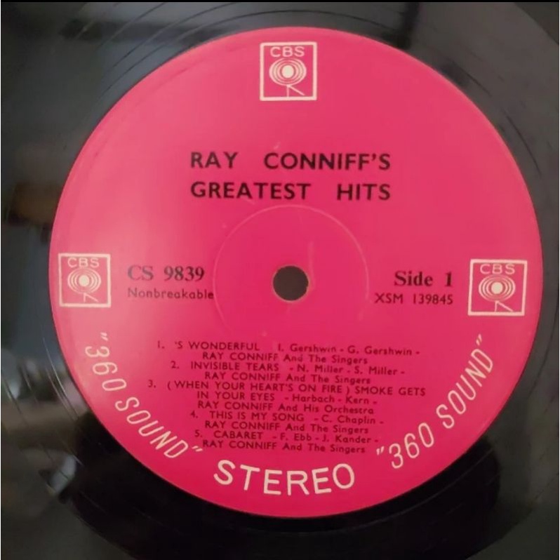 Vinyl Piringan Hitam 12&quot; Ray Conniff's Greatest Hits