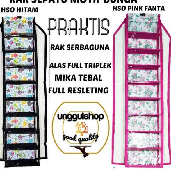 TERLARIS Promo besar HSO Rak gantung organizer sepatu/sandal full resleting good quality tebal 0.20 