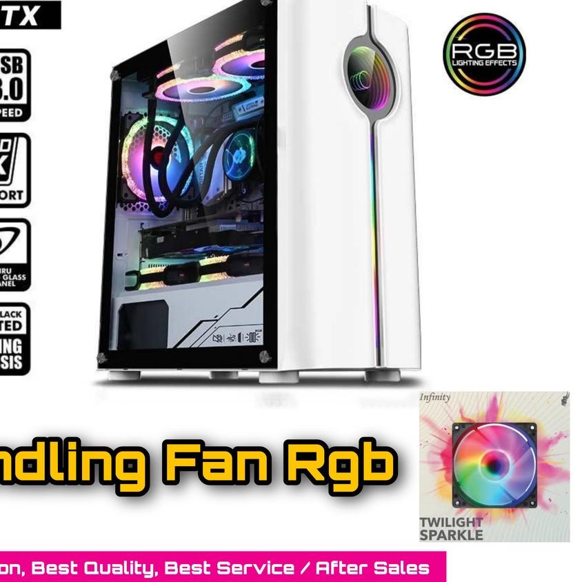 Langsung Kirim Casing PC Gaming Tron Holo 3 RGB Armaggeddon Holographic Micro ATX Matx M-atx Side Ta