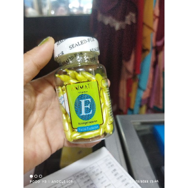 Jual ANIMATE VITAMIN E SOFTGEL CAPSULES FACIAL ESSENCE Shopee Indonesia