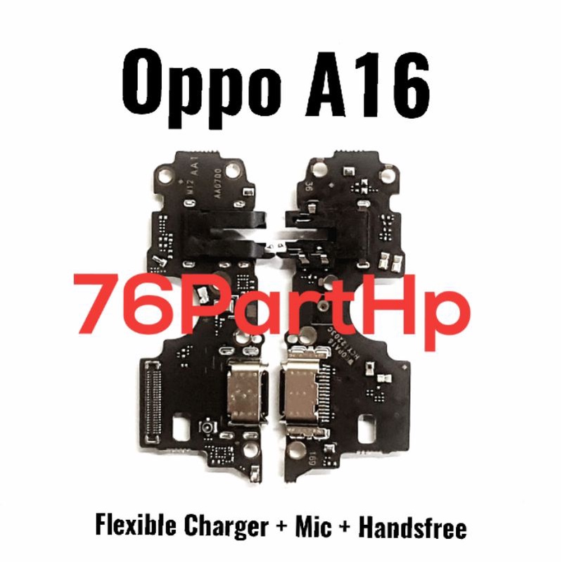 Ori papan konektor PCB connector charger Mic Handsfree Oppo A16