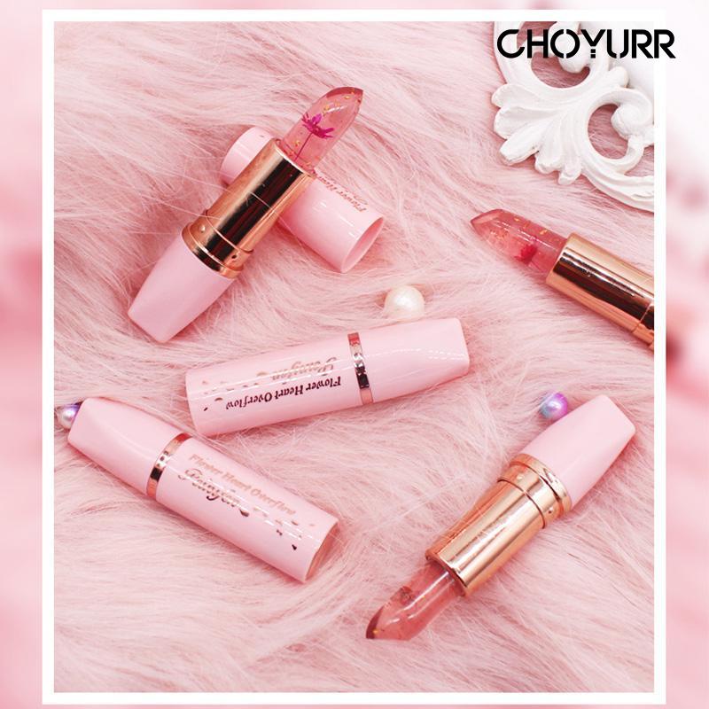 【COD】Lip Balm Bunga Glitter Transparan Lip Serum Moisturizing Liptint Pelembab Perubahan Warna Lipstick Korea Import-CH