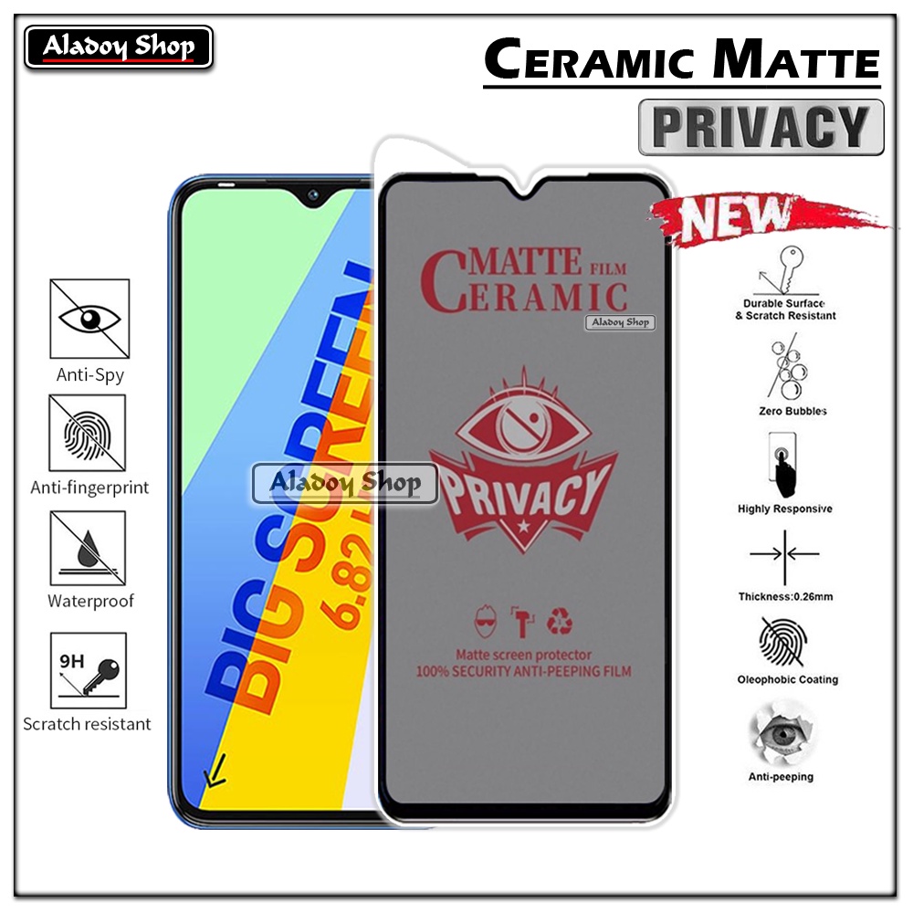 PAKET 2IN1 Anti Gores Privacy Infinix Smart 6 Plus + Tempered Glass Kamera