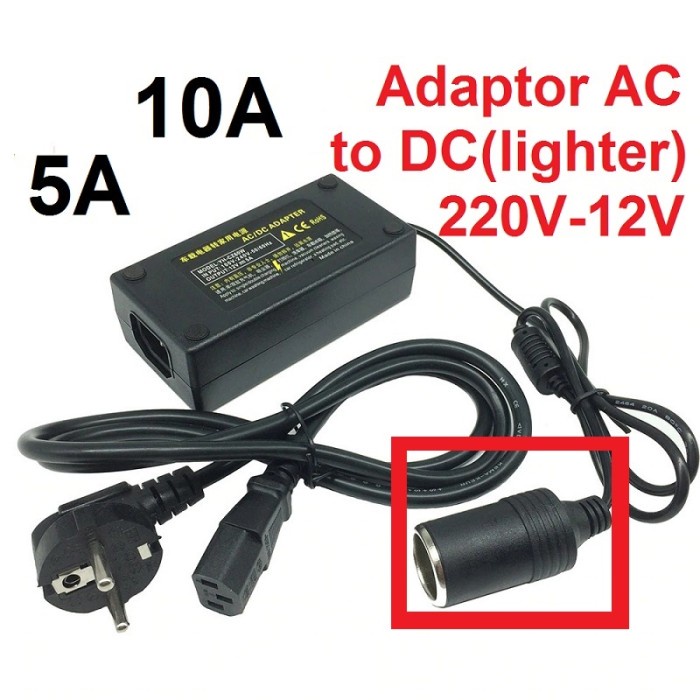 Adaptor Lighter Converter Konverter 220V Ac To 12V Dc Lighter Socket #Original