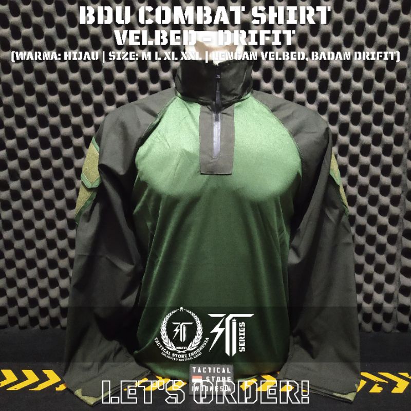 BDU Combat Shirt Drifit Velbed Hijau