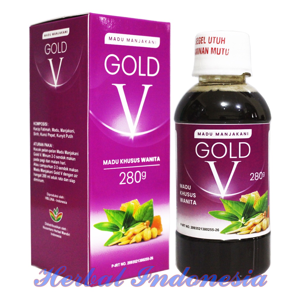 Madu Manjakani GOLD V 280gr - Madu Khusus Wanita