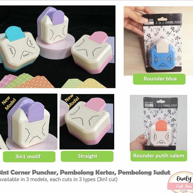

3in1 Corner Rounder Corner Puncher Pembolong Sudut R4 - R7 - R10