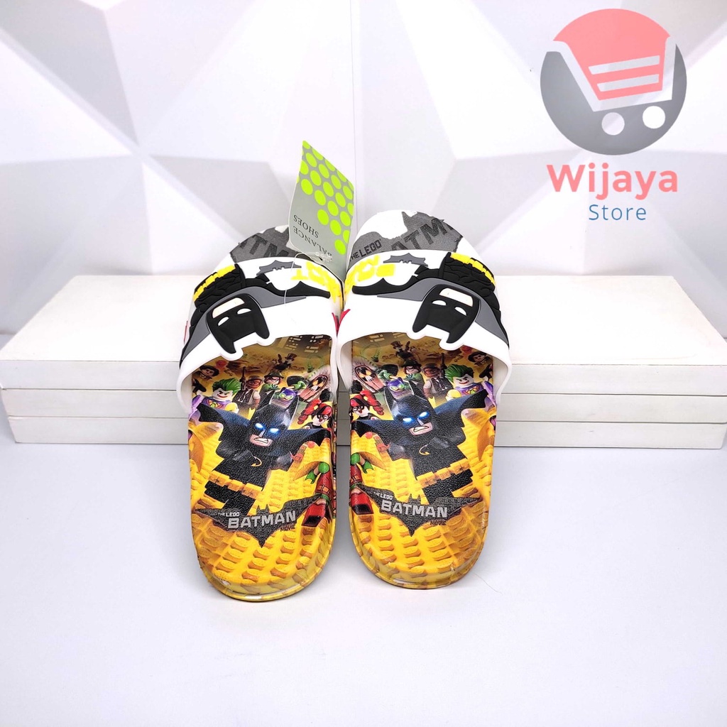 Sandal Balance Anak Laki-laki Motif Batman Sandal Karet Anak Cowok Karakter Marvel Superhero Avengers 2101 Import