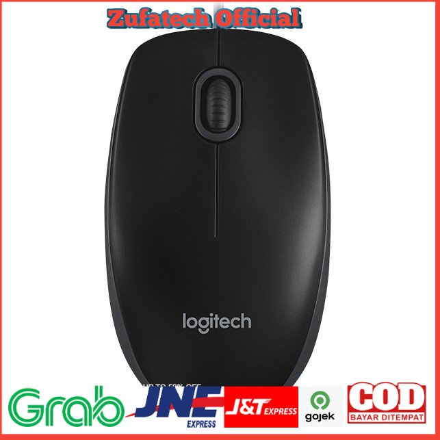 Logitech Wired Mouse - B100 - Black