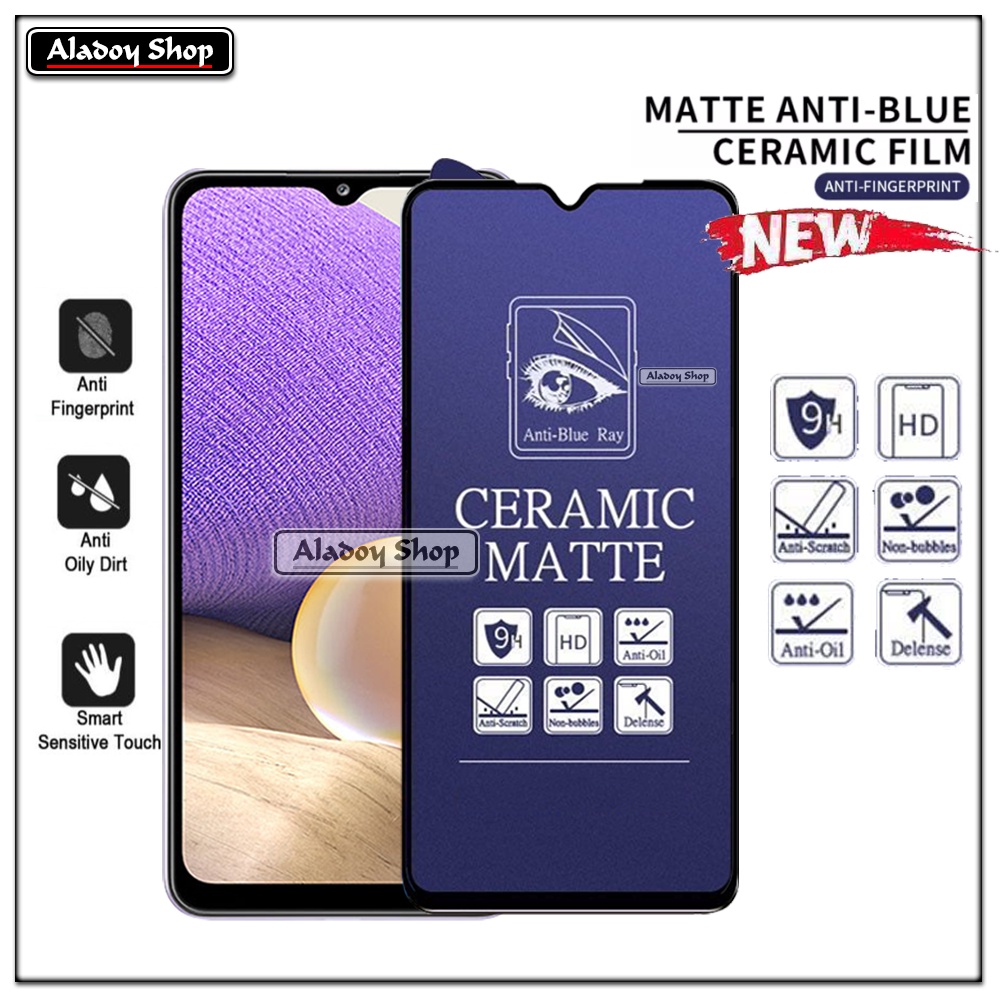 PAKET 3IN1 Anti Gores Blue Matte Anti Glare Samsung A23 5G + Tempered Glass Camera dan Skin Carbon