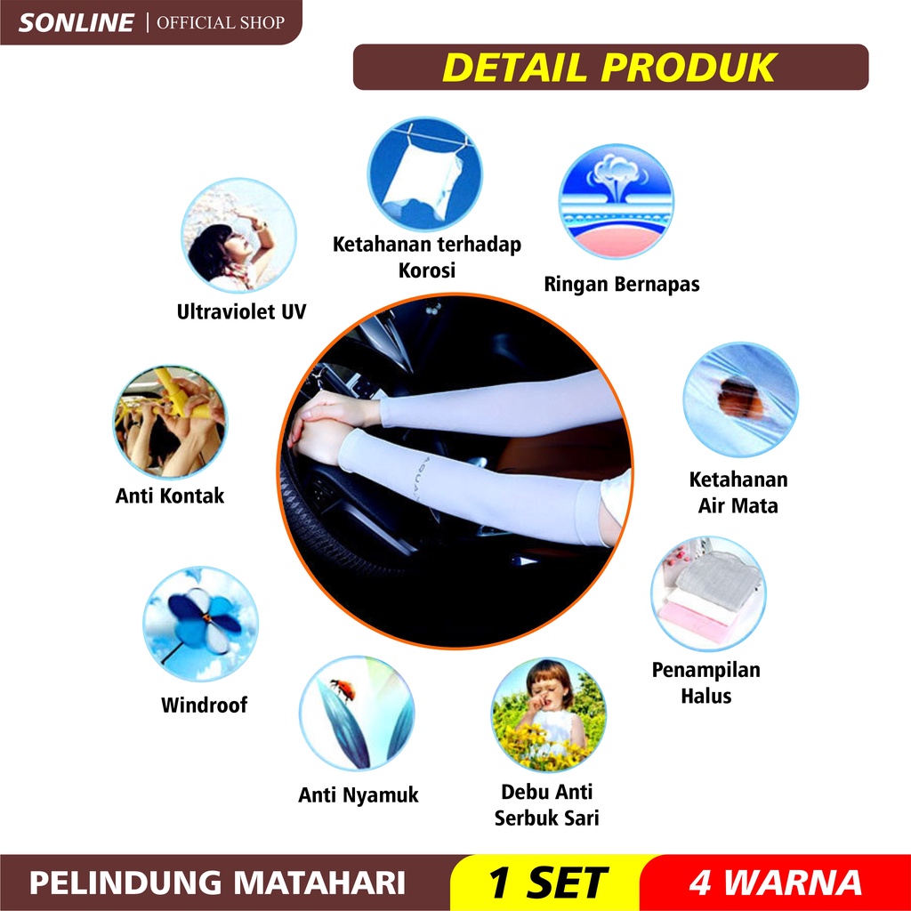 SONLINE Manset Tangan Aksesoris Pancing Tebal Berkualitas Manset Tangan Polos Sarung Lengan Pria dan Wanita
