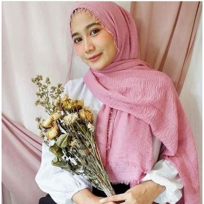 pasmina crinkle azara pasmina kusut lavanya