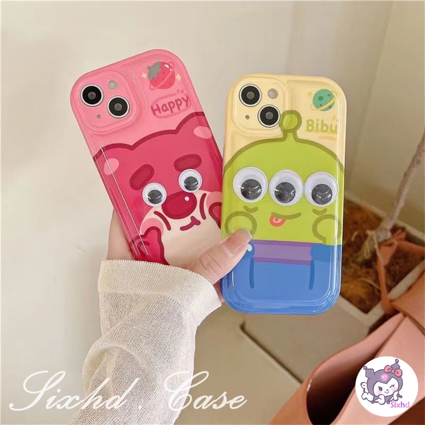 Compatible For iPhone 14 13 12 11 Pro Max SE2020 X Xr Xs Max 8 7 6 6s Plus Cute Monster Bear Air Cushion Phone Case Soft TPU Shockproof Protective Cover