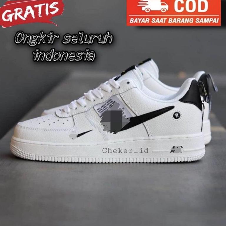 [PRODUK ZYPHJ] SEPATU SNEAKERS A1R FORC3 1 ONE UTILITY LV8 SEPATU SNEAKERS FULL WHITE PUTIH POLOS WH