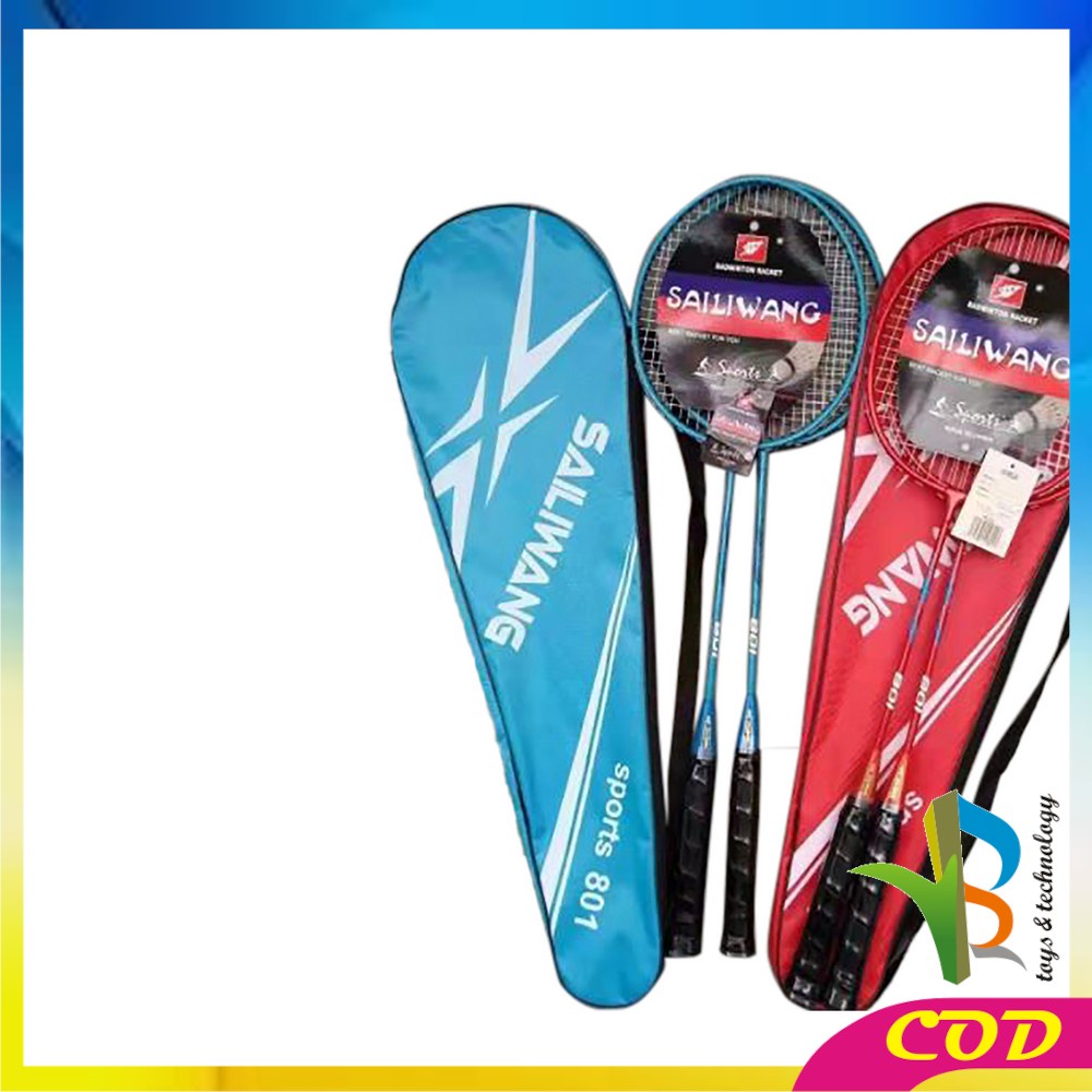 RB-O5-O7 Raket Badminton Set Isi 2 Raket Bulutangkis Bonus Tas Bulu Tangkis Alat Olahraga