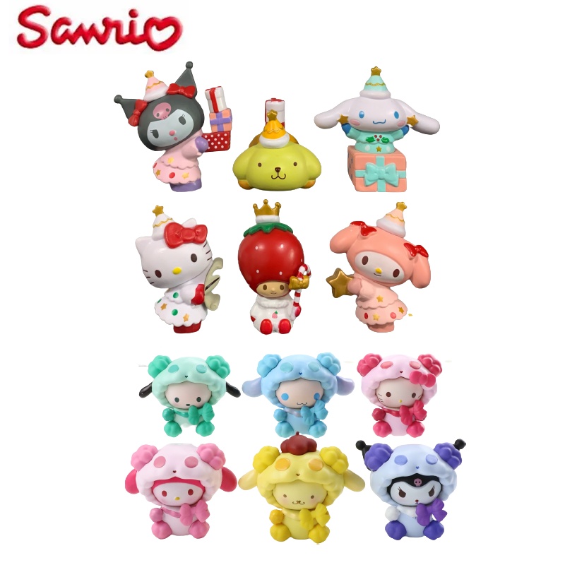 6pcs/set Mainan Boneka Sanrio Melody Figure My Cake Topper Collection Dewasa Anak Untuk