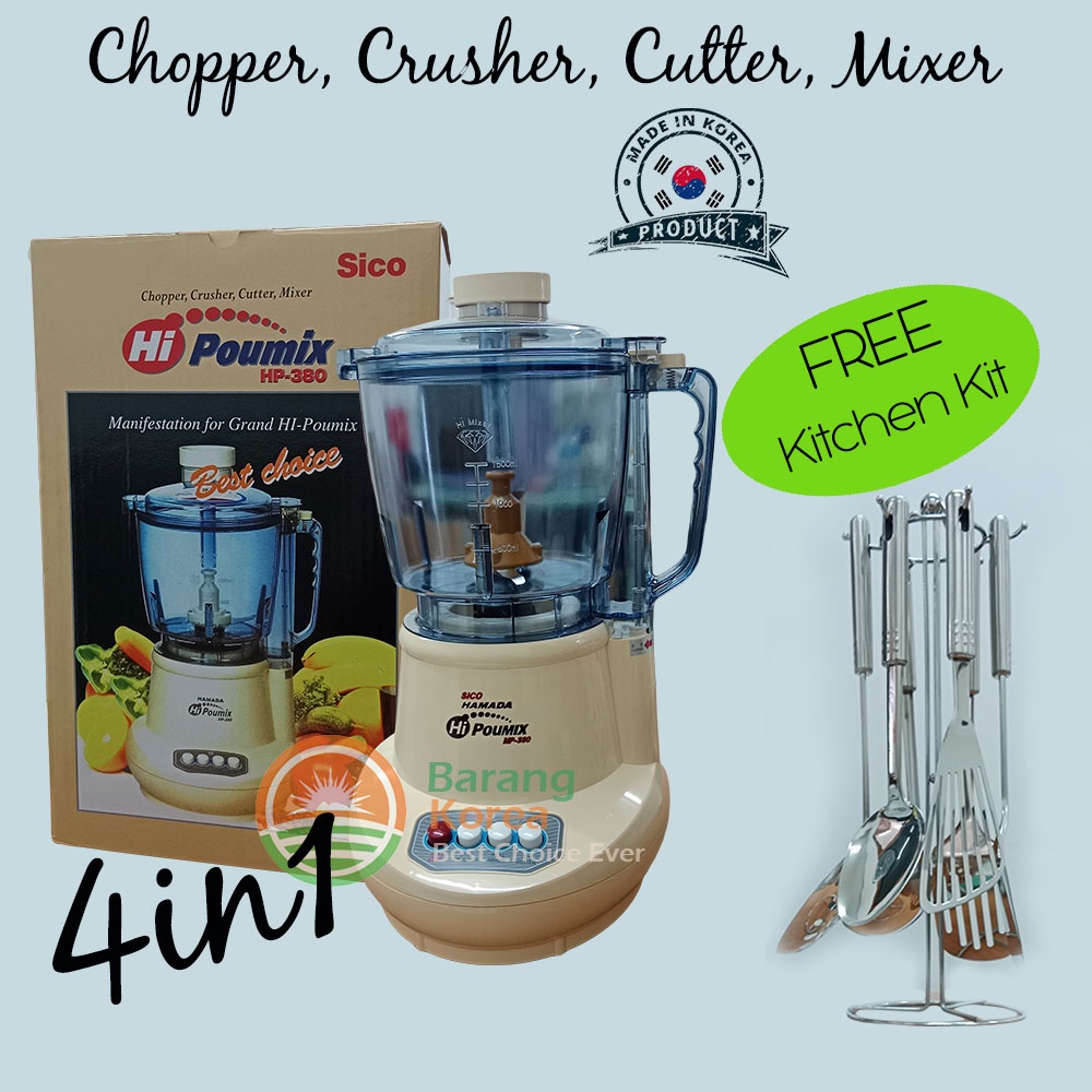 Chopper SICO HAMADA Hi Poumix HP 380 / Blender Chopper Cutter Mixer Sico Bonus Kitchen Kit
