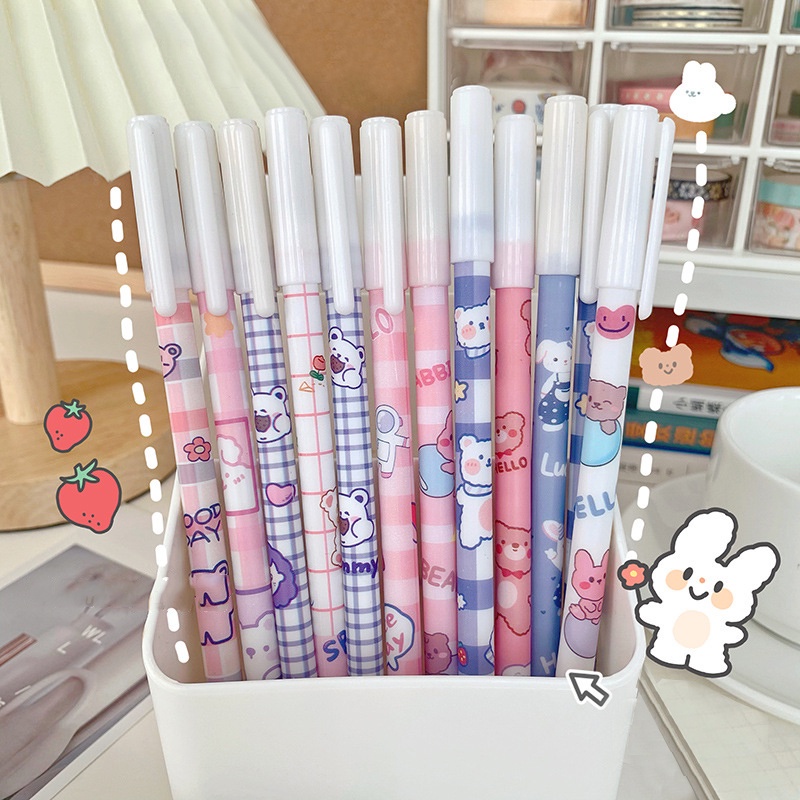 { OMG } ( 1pcs ) Pulpen Bisa Di Hapus Erasble Karakter Motif Pulpen Cartoon bisa di hapus Eraseable Pen Gel