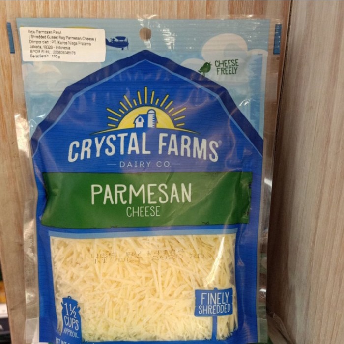 

Crystal farm parmesan cheese shredded 170gr