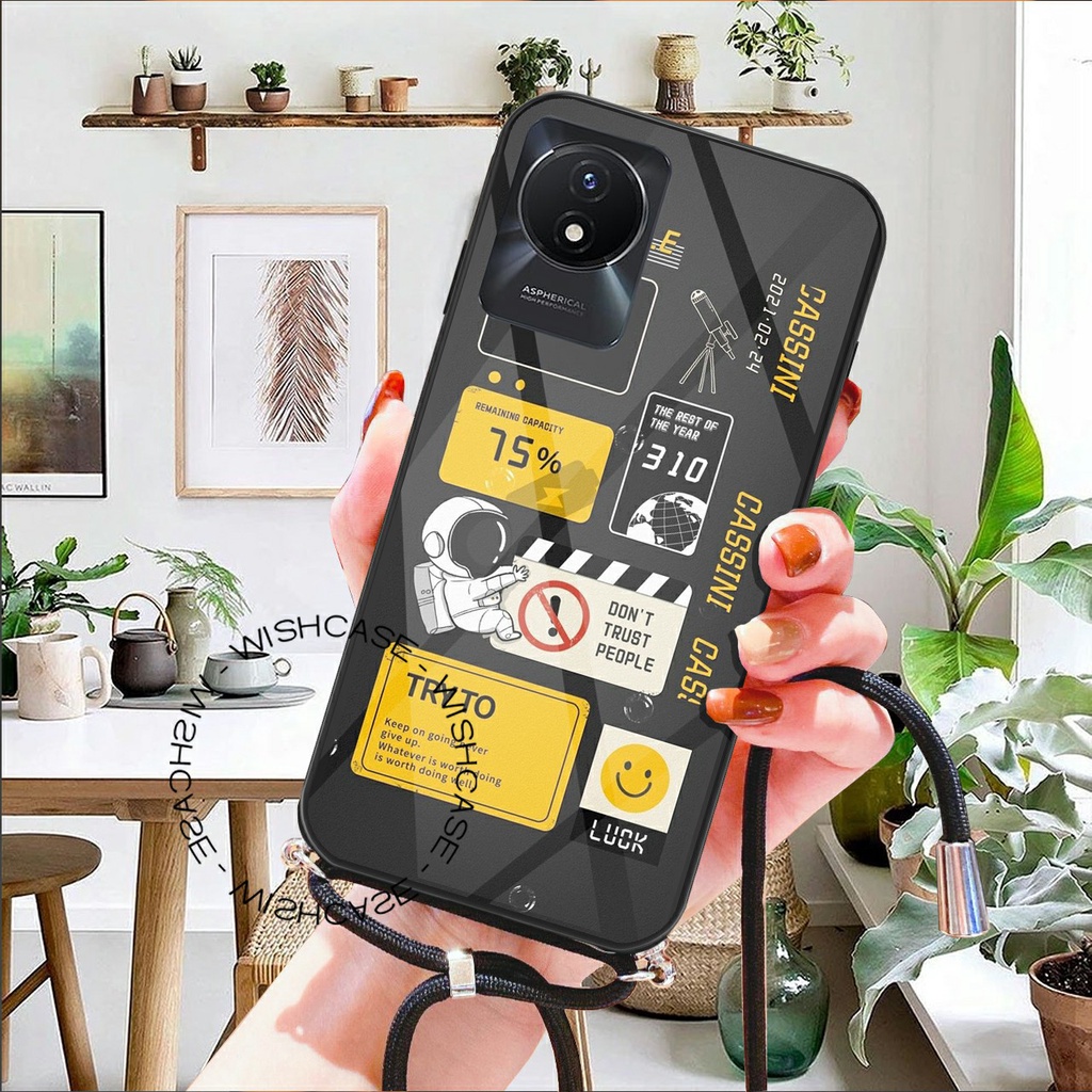 [KT-151] Softcase Kaca Glass Motif Brand Vivo Y02 | Case Vivo Y02 | Softcase Vivo Y02 | Casing Vivo 