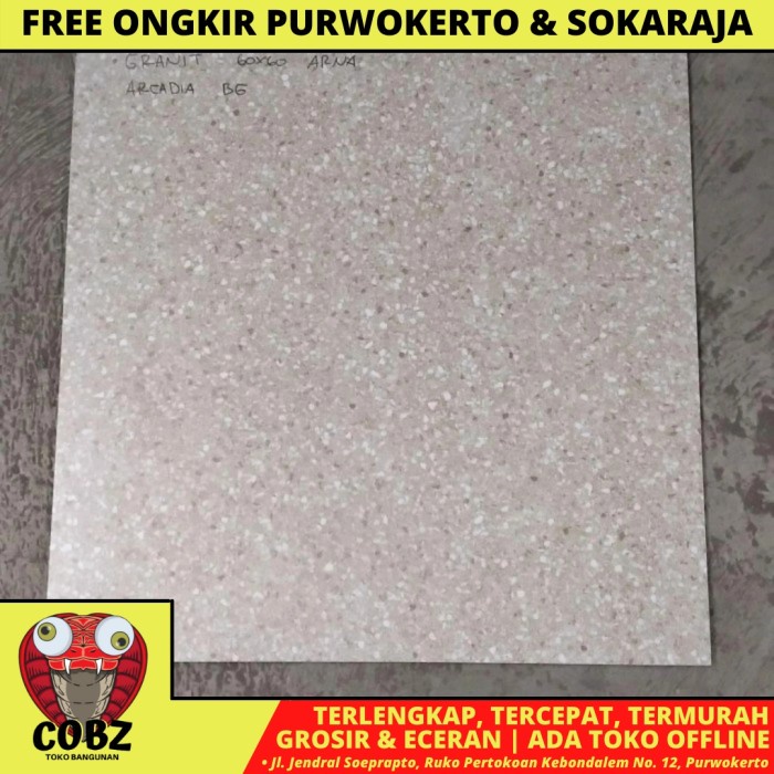 60 CM X 60 CM /ARNA ARCADIA GRANIT LANTAI GARASI KAMAR MANDI BEIGE DUS