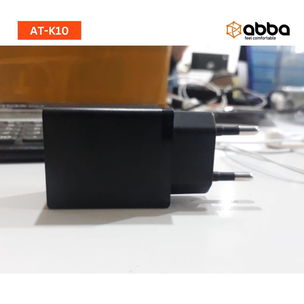 BATOK CHARGER ABBA AT-K10 2.1A HITAM/PUTIH