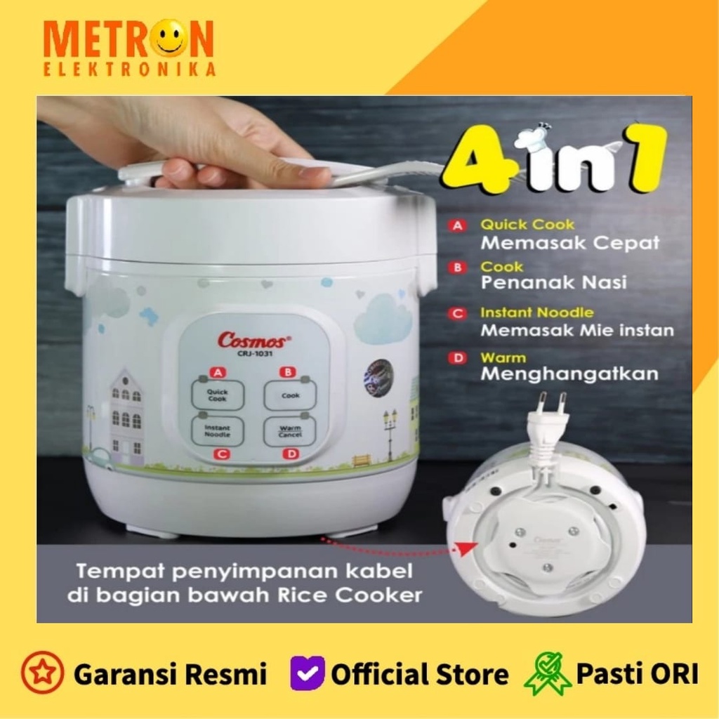 Cosmos CRJ 1031 / DIGITAL RICE COOKER  0.3 LITER (Travel Series) / CRJ1031