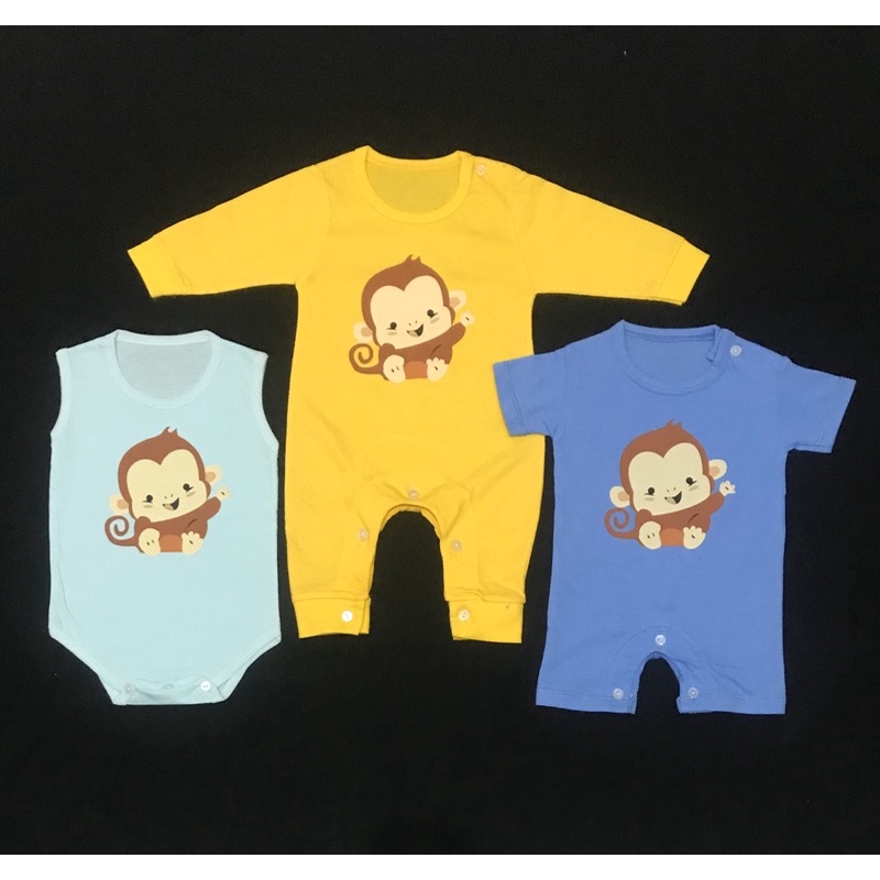 stelan baju bayi polos harga 3pasang tebal dan halus