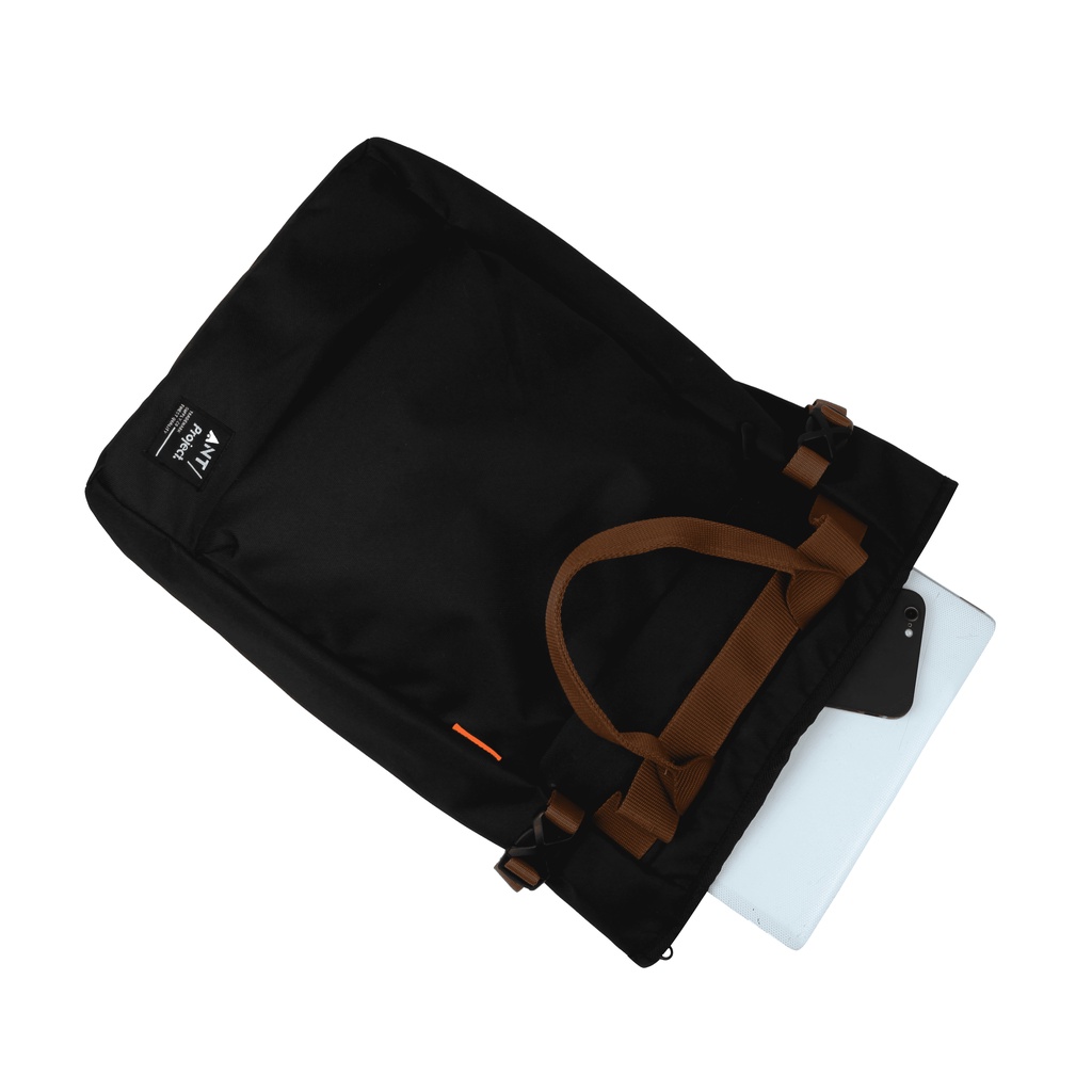 ANT PROJECT - Ransel Pria MOBIUS 2 in 1 Hitam  - Backpack Pria 2 Mode Tote Bag
