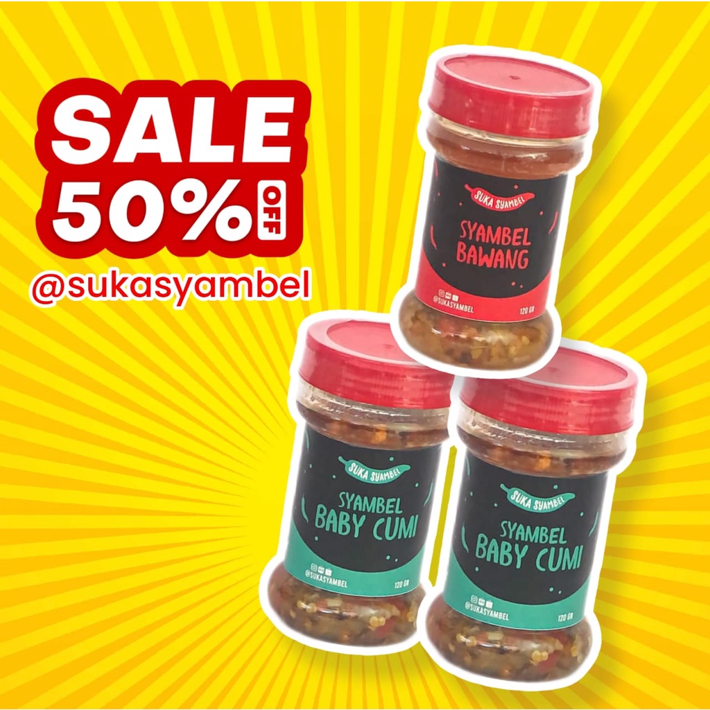 

[BARU PAKET HEMAT] SAMBAL BABY CUMI DAN SAMBAL BAWANG TERPEDAS DAN TERFAVORIT 5 FREE 1