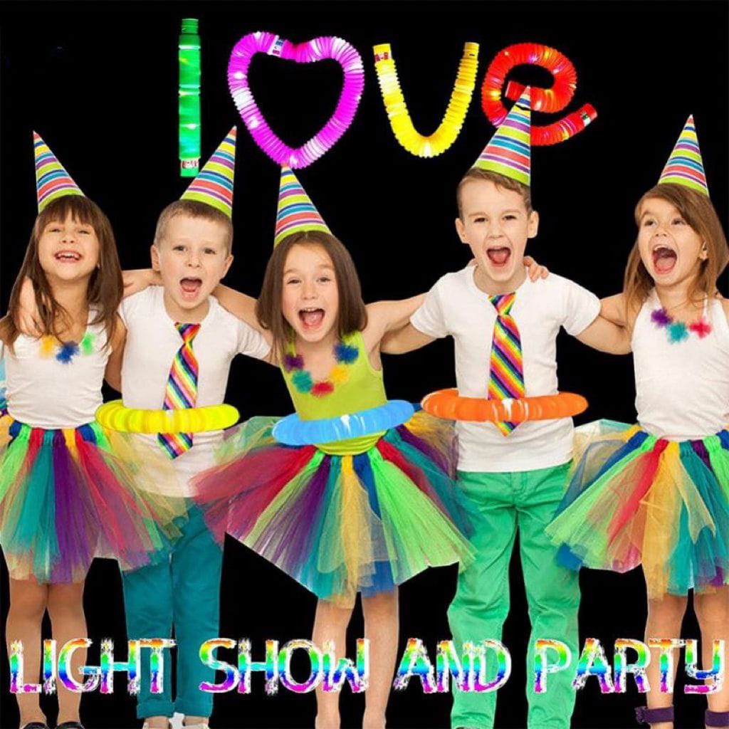 Mainan Viral LED Pop Light Menyala Dalam Gelap Pop Pipes LED Pop Tubes