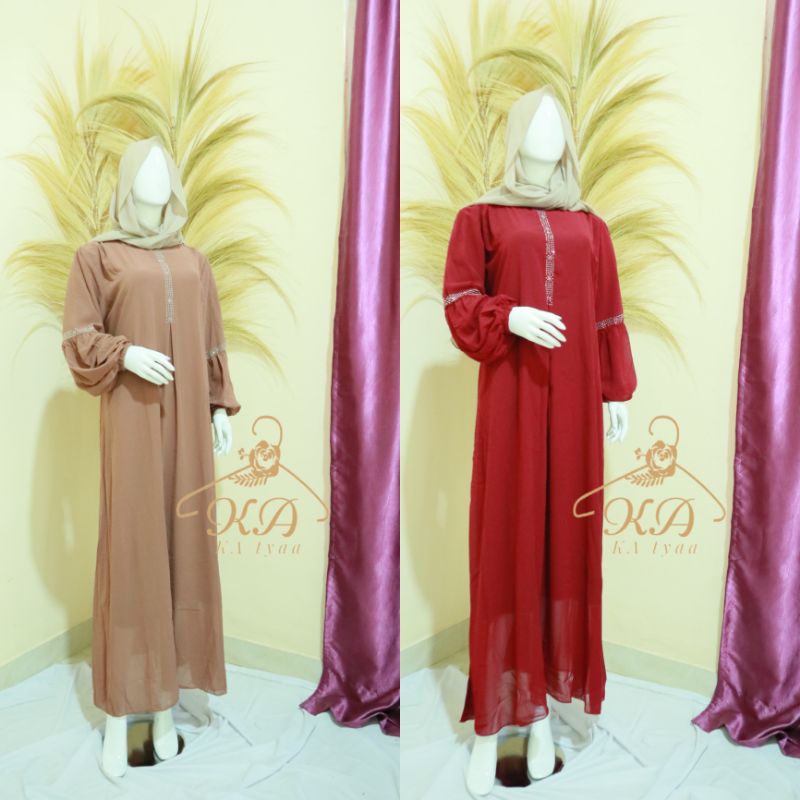 Gamis ceruty babydoll payet