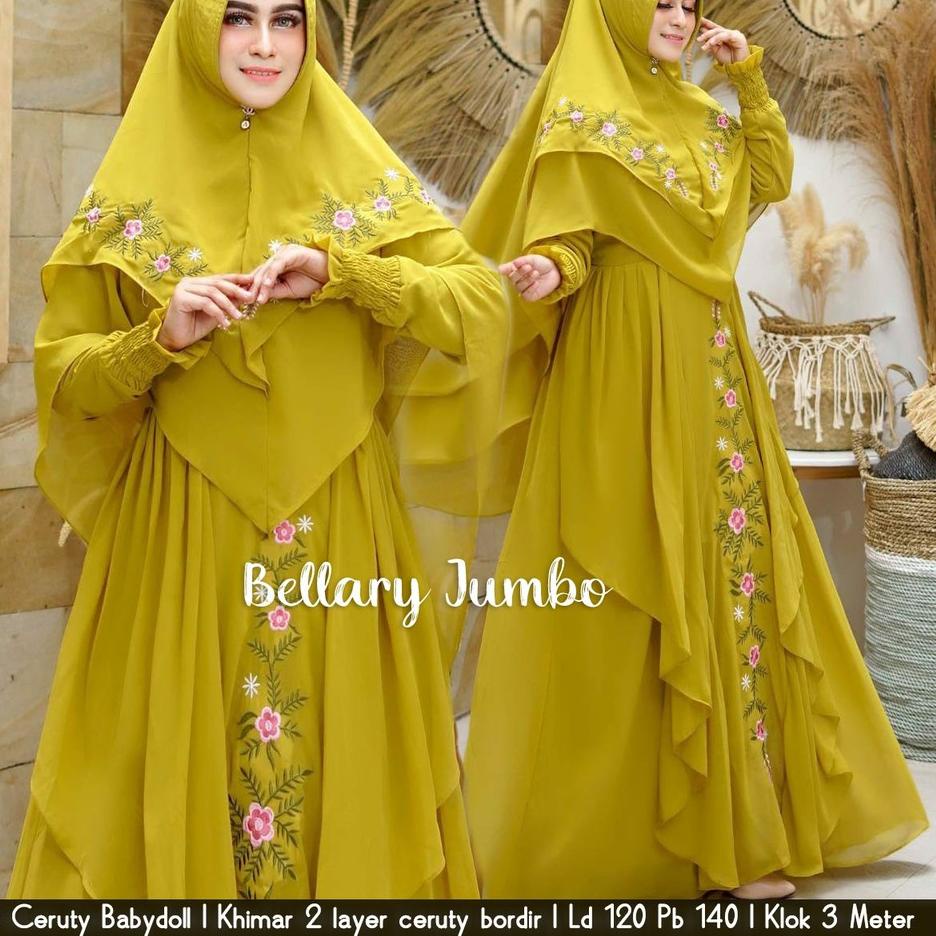 ㊩ BELLARY SYARII JUMBO LD 120cm BY MMC/GAMIS JUMBO/BAJU MUSLIM JUMBO/BUSANA MUSLIM JUMBO/BAJU SYARI 
