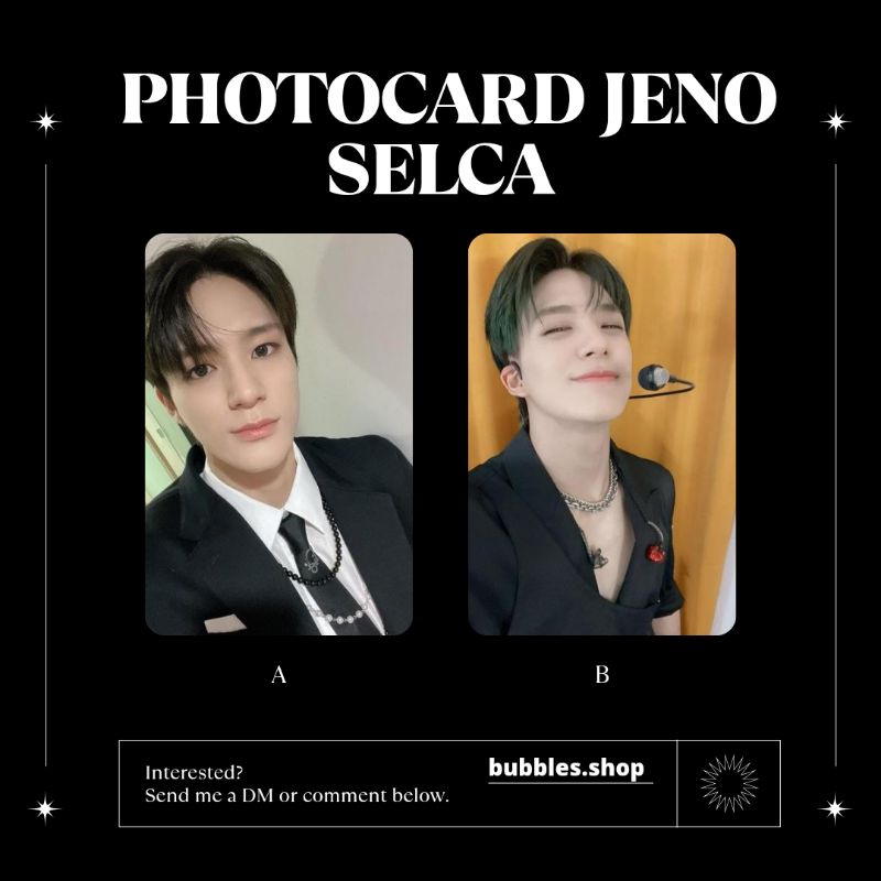 PHOTOCARD UNOFFICIAL JENO NCT SELCA