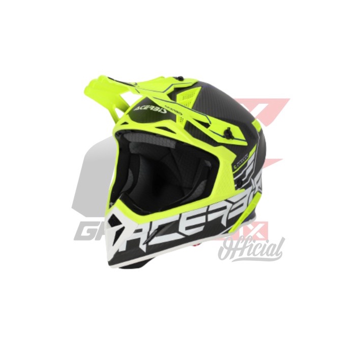 HELM ACERBIS IMPACT STEEL CARBON - BLACK YELLOW FLUO