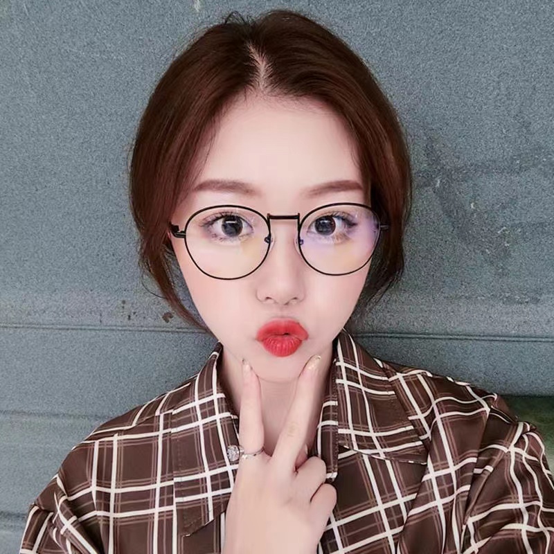 Kacamata Fashion Bingkai Retro Lensa Minus -0.50 -- 4.00 Untuk Pria Dan Wanita