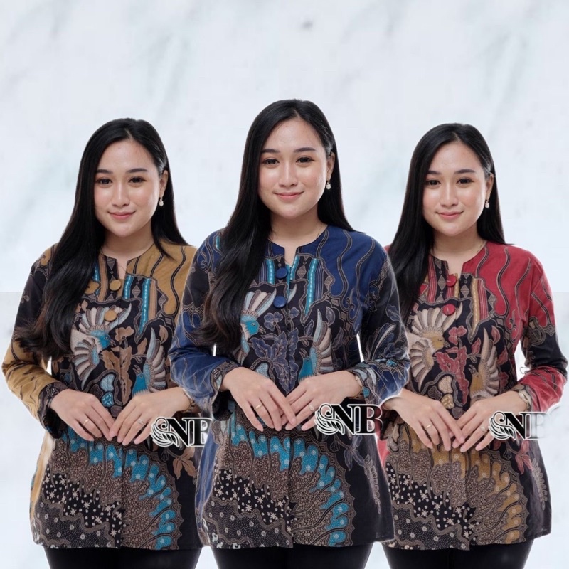 Blouse Batik Modern Blouse Batik Wanita Baju Batik Wanita Modern Blouse Batik Kombinasi Atasan Batik Wanita Blouse Batik