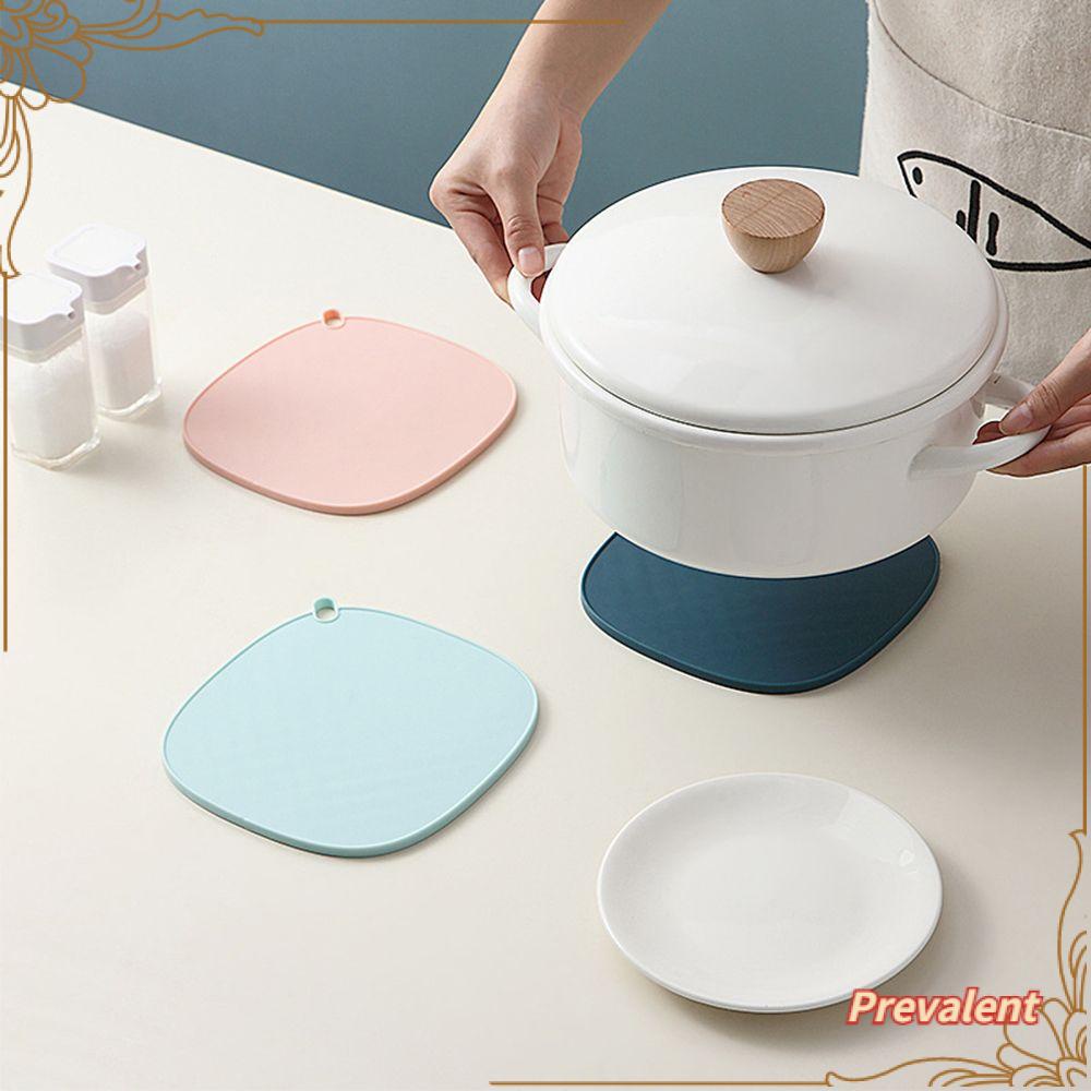 Preva Tatakan Gelas Tahan Panas Dekorasi Meja Perlengkapan Dapur Alas Silikon Bulat Dudukan Panci