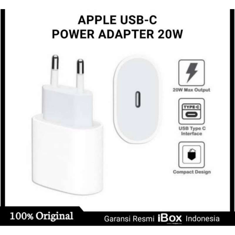 Apple Adapter 20W Usb-C Original Grs Resmi