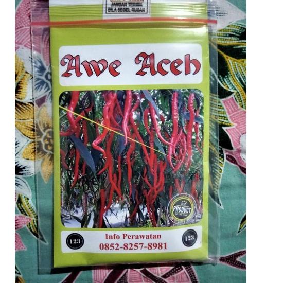 6&gt;FV7-D Cabe Awe Aceh 10 Gram - Benih Cabe Merah Keriting Awe Aceh - Bibit Cabe Awe Aceh - CMK Awe Aceh 10#I