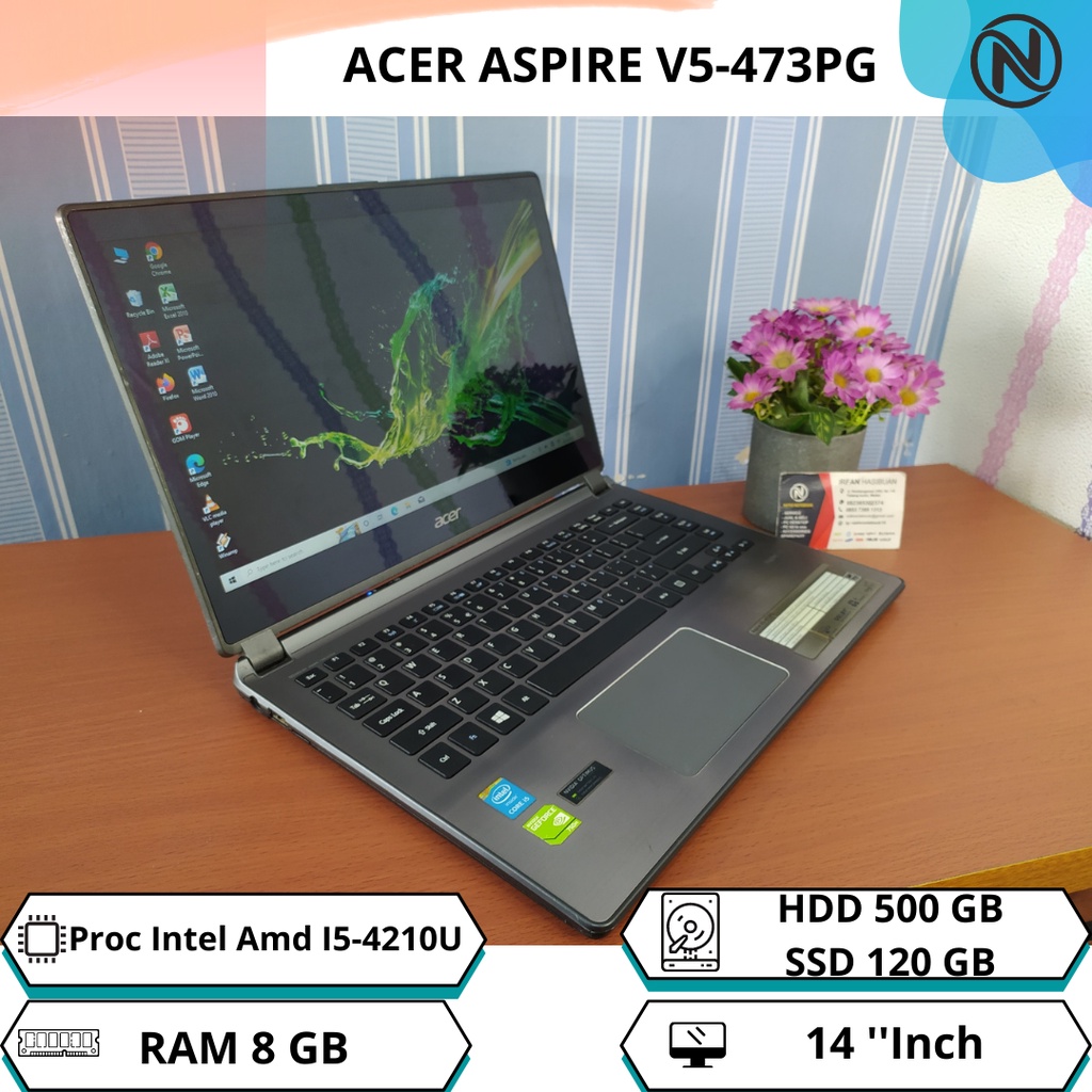 ACER ASPIRE V5-473PG/CORE i5 GEN 4/ SSD 120GB/ RAM 8GB/ THOUCHSCREEN