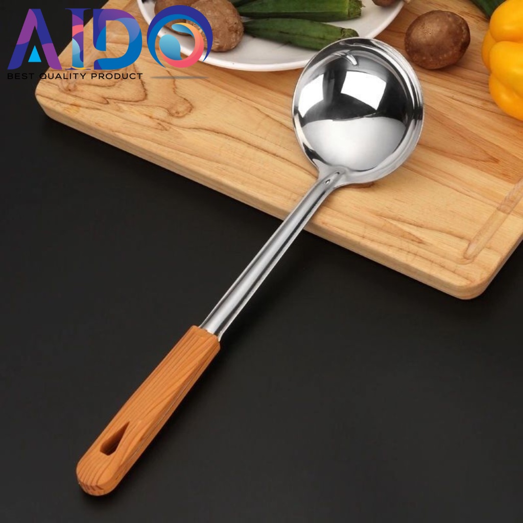 Spatula Sutil Penggorengan Centong Sodet Sayur Stainless Steel - Spatula Stainless Steel Sodet Goreng Tebal Anti Panas