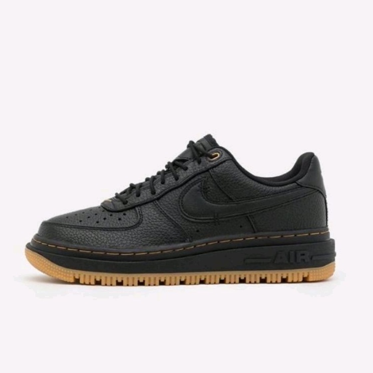SEPATU PRIA NIKE AIR FORCE I LUXE BLACK GUM || ORIGINAL PREMIUM QUALITY