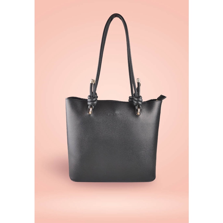 Pierre Cardin Tas Wanita Hand Bag Tas Kerja Casual Tas Selempang ORI 9121508701BLA-Hitam
