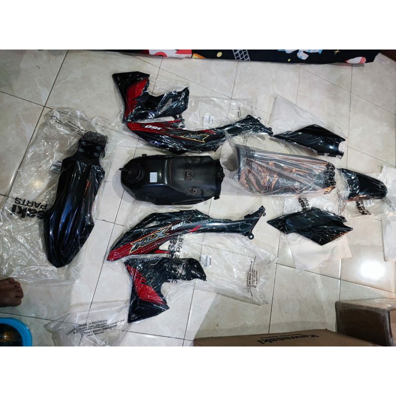 COVER BODY SET KOVER COFER KLX150 KLX G ATAU BF ASLI ORIGINAL BARU