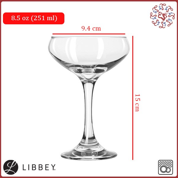 LIBBEY Cocktail Coupe Glass / Gelas Koktail 251 ml #3055