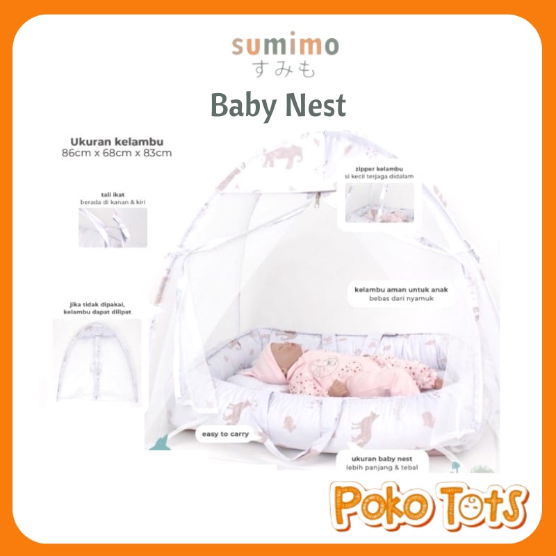 Sumimo Baby Nest Kasur Kolam Kelambu Bayi Tempat Tidur Anak Sumimo WHS