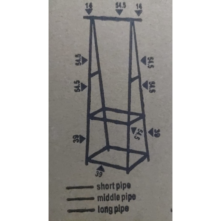 MILIKI SEGERA Stand Hanger triangle tempat gantungan baju / square terbaru jumbo bagus mudah dirakit murah