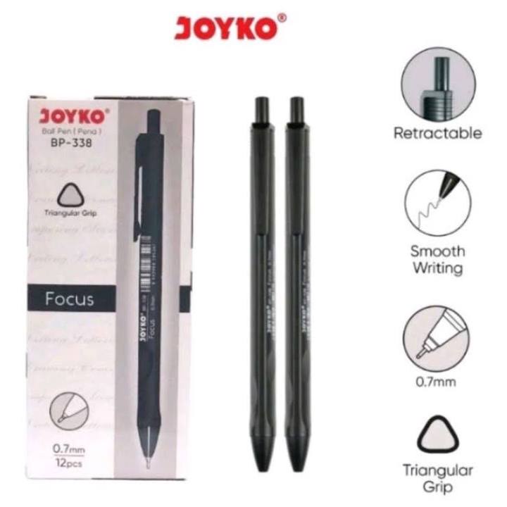 

JOYKO Pulpen Pena Ball Pen BP-338 Vokus dan BP-349-12 Vokus Trans